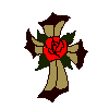 Cross and Rose Intarsia Pattern