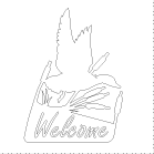 MA-936 Duck Welcome Sign dxf pattern