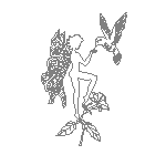 PC-1406 Fairy and Hummingbird papercutting pattern