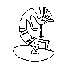 MA-962 Standing Kokopelli dxf file