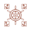 Ship's Wheel Intarsia Pattern