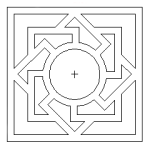 WP-1304-Rosette free clock scroll saw pattern