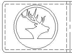 Elk leather crafting pattern