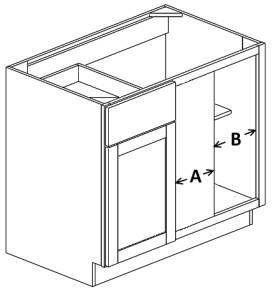 Blind Corner Base Cabinet With Drawer
